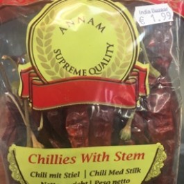 Annam chillies with stem 100g