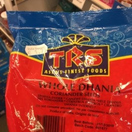 TRS WHOLE DHANIA CORIANDER SEEDS 250g