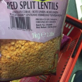 Red split lentils 1kg