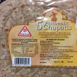 5 authentic chupatis 