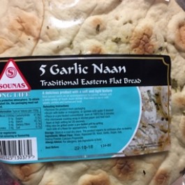 5 Garlic naan 