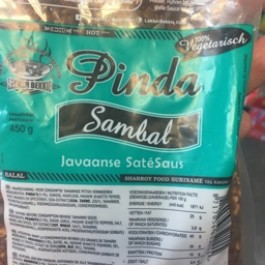 Pinda sambal 100% vegetarisch 450g