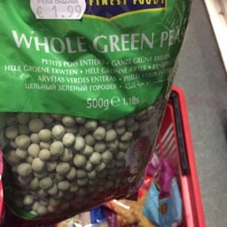 Whole green peas 500g
